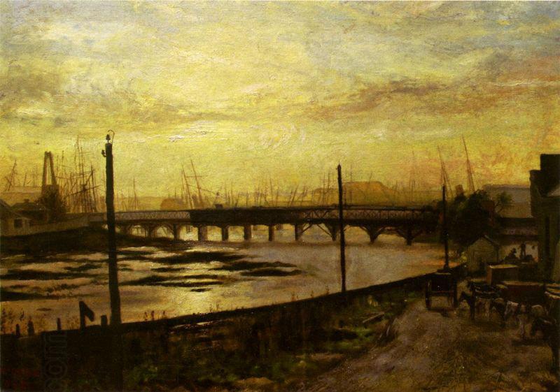 Frederick Mccubbin Falls Bridge, Melbourne oil painting picture